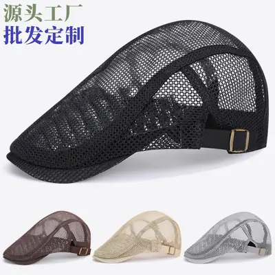Men Breathable Mesh Sun Hat Forward Cap Adjustable