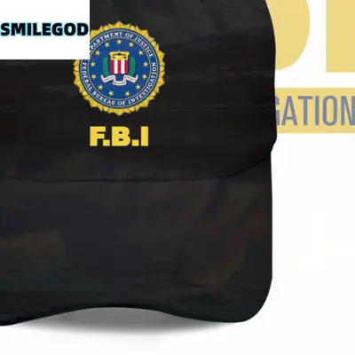 Men's Grey Fbi Logo Baseball Cap