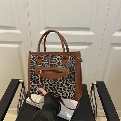 Leopard Print Shoulder Bag for Women 2025
