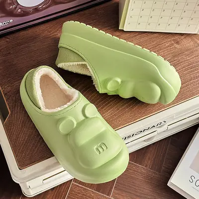Women's Cotton Slip-On Shoes with Cute M Design