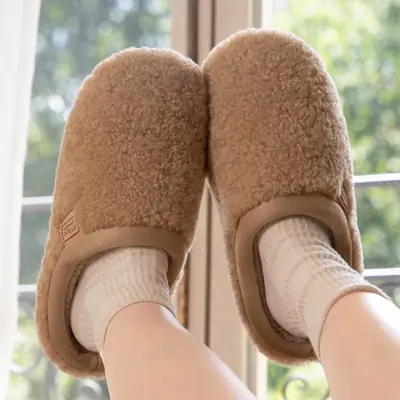 Women Plush Fleece Slippers Winter Warm Anti-Slip