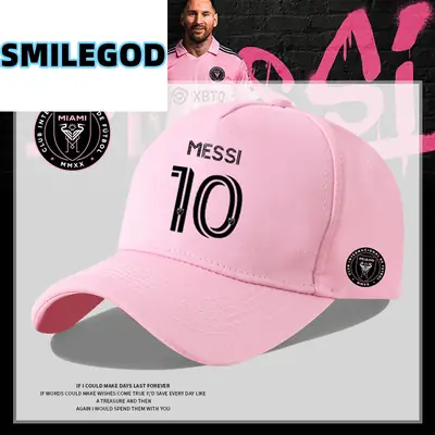 Miami International Football Club No. 10 Messi's Same Baseball Cap for Men and Women Fan Version Hat Peaked Cap