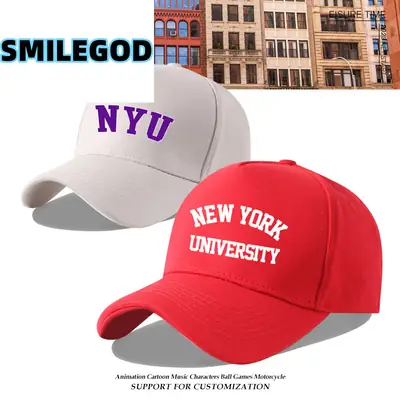 Pink NYU Cap for Men Women Sun Hat