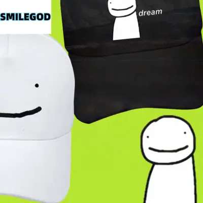 Smiley Face Baseball Cap Grey Unisex