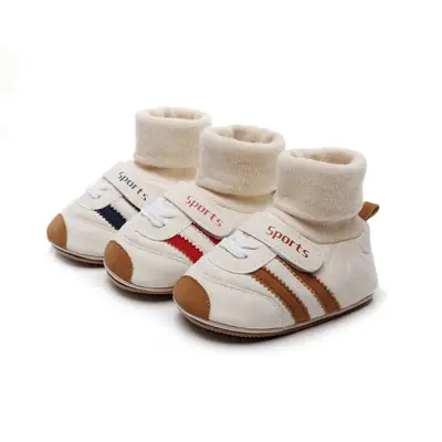 Spring and Autumn New Baby Shoes for Men and Women 0-1 Years Old 6 Months Baby Shoes and Socks Integrated Warm Sports Toddler Shoes Boby