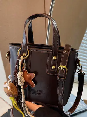 Women's Retro Casual Shoulder Bag Brown Leather 2025