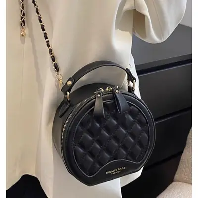 Black Quilted Satchel Bag for Women 2025