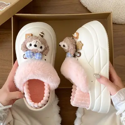 Cute Cartoon Winter Slippers for Girls