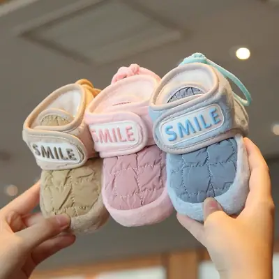 Baby Shoes for Boys and Girls in Autumn and Winter Fleece-Lined to Heattech for 6 to 12 Months 0-3-9 Cotton Toddler Soft Soles That Will Not Fall Off When Going Out