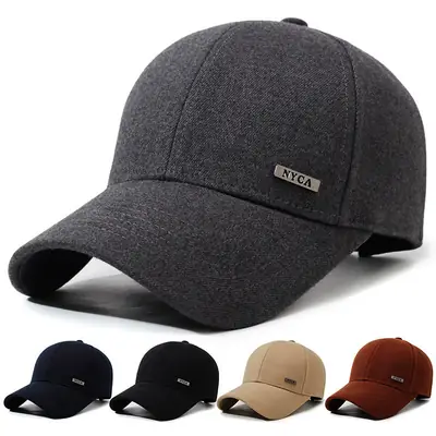 Beige Men's Baseball Cap Middle Age Sunshade