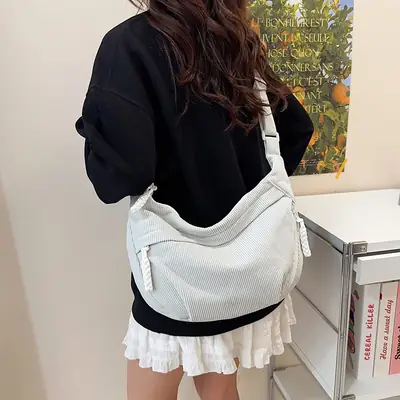 White Velvet Crossbody Bag for Women 2025