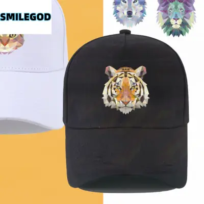 White Dog Face Baseball Cap Unisex Sun Protection