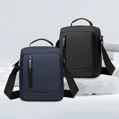 Men's Crossbody Shoulder Bag Blue Black Portable Commuting