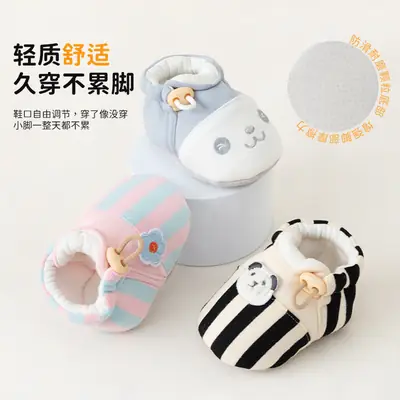 Autumn New Style Cartoon Embroidered Cotton Non-Slip Soft-Soled Baby Walking Shoes for Boys and Girls, in Stock Wholesale