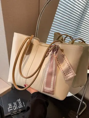 Women Large Capacity Cross-Border Tote Bag Beige