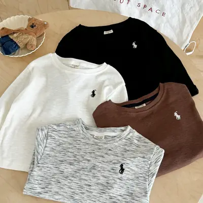 White Long Sleeve T-Shirt for Boys 2025 Spring Autumn