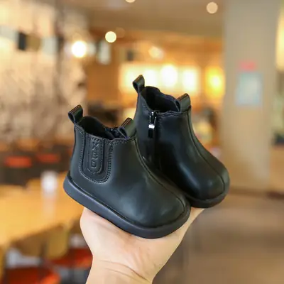 Little Princess Short Boots, Kidsren's Boots, Baby Girl's Small Leather Boots, Spring New Baby Shoes, Soft Sole Toddler Shoes