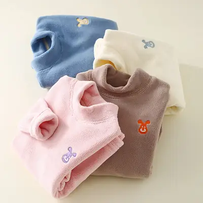 Girls Fleece Sweatshirt Warm Base Layer Autumn Winter