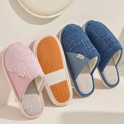 Men's Baotou Linen Slippers 2025 Soft Anti-Slip Deodorant