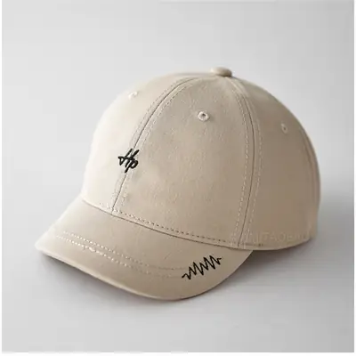 Beige Letter Embroidered Baseball Cap for Men Women