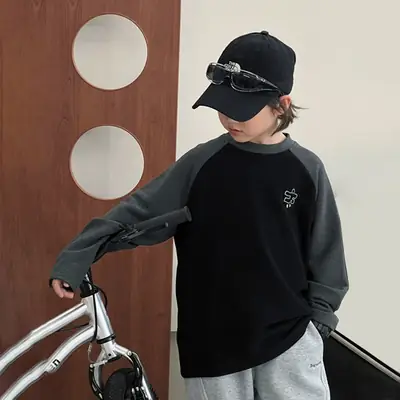 Kids Warm T-Shirt Medium Large Korean Style 2025