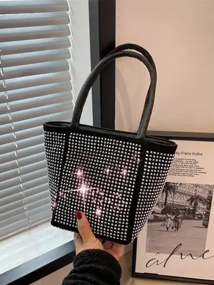 2022 Rhinestone Chain Bucket Bag for Women