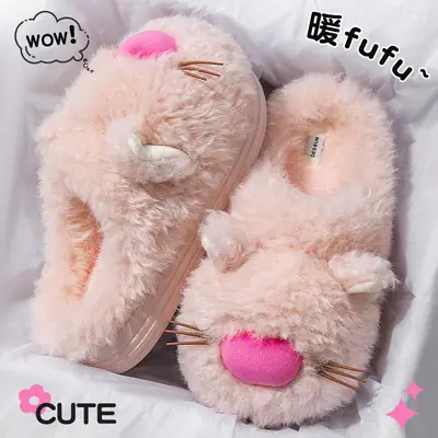 Women's Warm Bow Slippers Winter Indoor