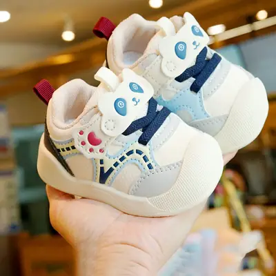Toddler Shoes Spring & Fall New Beginner Baby Shoes 1-2 Years Old Baby Shoes Soft Sole Non-Slip Cartoon Breathable