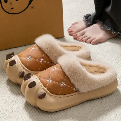 Women Cotton Warm Winter Slippers Anti-Slip
