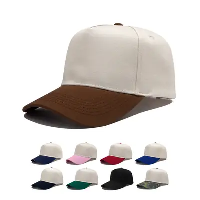 Men's Black Baseball Cap with Wide Bristle