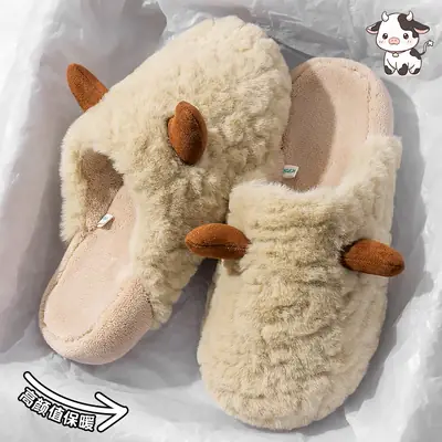 Women's Pink Fleece Slippers Warm Winter Indoor Comfort