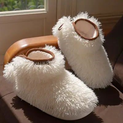 Women's Furry Winter Cotton Shoes Thick Warm