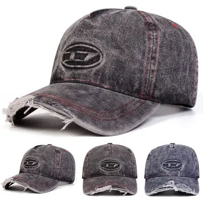 Vintage Distressed Washed Cotton Baseball Cap for Men Women