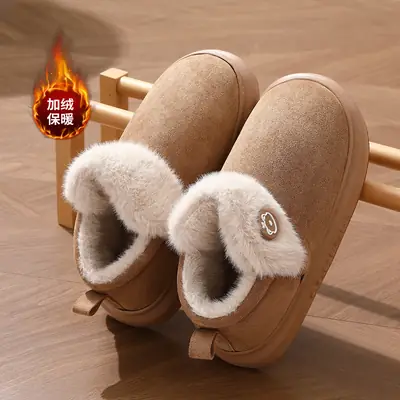 Winter Velvet Slippers for Women Warm Non-Slip Home Wear
