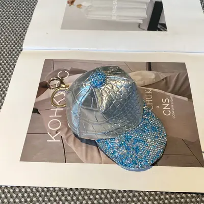 Kohkybo Rhinestone Duckbill Cap with Coin Purse