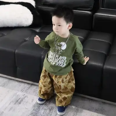 Boys Autumn Camo Print Suit 2025