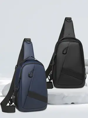 New Arrival Casual Crossbody Bag for Men Blue Black Large Capacity