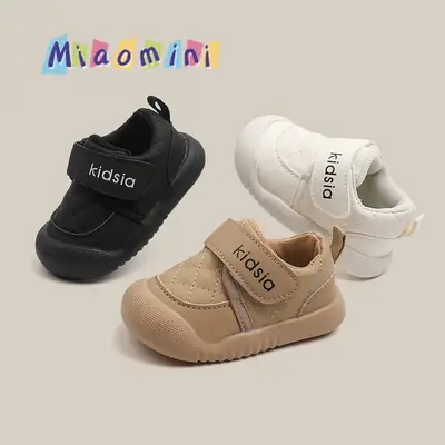 Baby Boy Toddler Shoes 0-1-3 Years Old Girl Casual Shoes Spring & Fall New Baby Shoes Soft Sole Non-Slip White Shoes