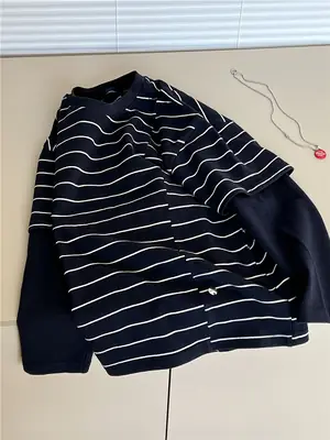 2026 Striped Cotton T-Shirt Boys Long Sleeve