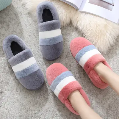 Women's Warm Plush Slippers Winter Indoor Home