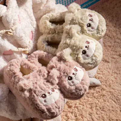 2025 Plush Lamb Fleece Lined Slippers for Women