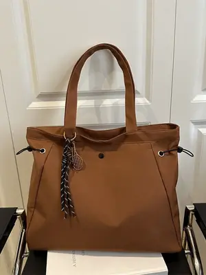 Brown Large Capacity Shoulder Bag for Women