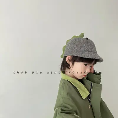 Little Dinosaur Woolen Hat for Kids Autumn Winter