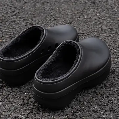 Women Winter Slipper Cream Non-Slip Mule