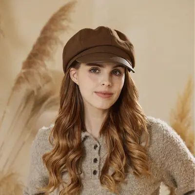 Women Duckbill Beret Black Korean Style