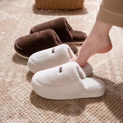 Cotton Slippers for Men Women Winter Warm Non-Slip