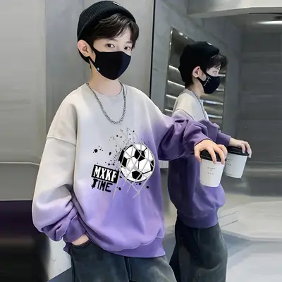 Boys Sweatshirt Gradient Crew Neck T-Shirt Spring Autumn 2025