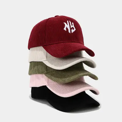 Women Red Black NY Logo Baseball Cap