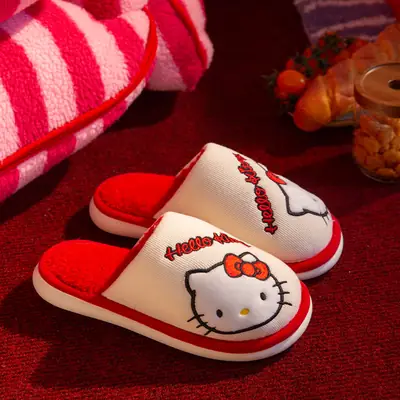 Sanrio Cotton Slippers Women Winter Warm Indoor Medium Large
