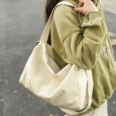 Canvas Large Capacity Satchel Crossbody Bag for Students